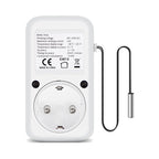 Digital Temperature Controller Socket Outlet EU Plug Thermostat With Timer Sensor Probe Heating Cooling Switch 16A Backlight