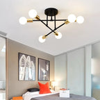 Nordic Minimalist Pendant Light Ceiling Lamp LED Chandelier Suitable for Bedrooms Living Rooms Black Gold Lighting Decoration