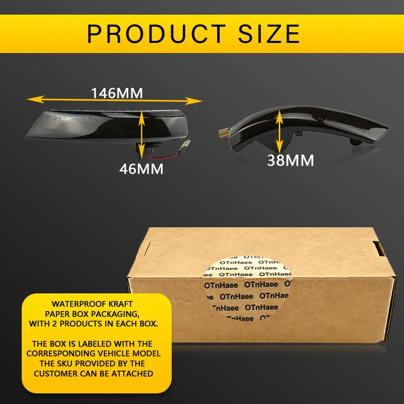 For Ford Focus Mk3 LED Light 2 3 Mk2 Mondeo Mk4 Turn Signal Lamp Flowing Side Wing Rear View Mirror Blinker Dynamic 2PCS