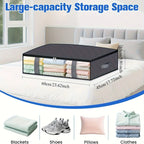 4 Pack Under Bed Storage Containers Blanket Storage Bag Shoe Storage and Organization Space-Saving Bedding Organizer for Bedroom