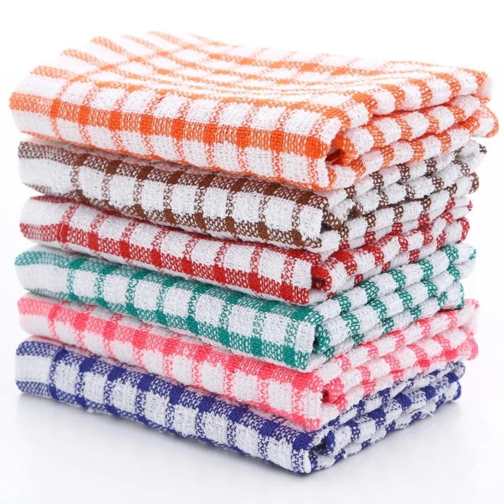 6PCS All Cotton Kitchen Cleaning Cloth Catering Restaurant Cloth Dish Towels Cleaning Cloth Kitchen Cleaning Towel
