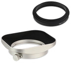 Haoge 39/43/46/49/52mm Square Metal Lens Hood for Fujifilm Leica Canon Nikon Sony Olympus Panasonic Zeiss Voigtlander Lens