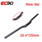 EC90 Carbon Fiber Bicycle Handlebar Ultralight 25.4/31.8mm MTB Handlebar 660/680/700/720/740/760mm Flat/Riser Bar Bike Part