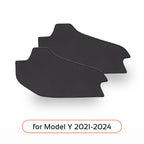 For Tesla Model 3 Y 2021-2026 LHD Center Console Two Side Anti Kick Pad Protector PU Leather Sticker Foot Cover Car Accessories
