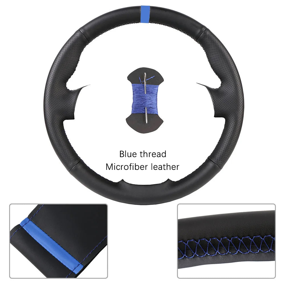 Custom Fit  Microfiber Leather Car Steering Wheel Cover For BMW 530 523 523li 525 520li 535 545i E60 Car Steering Protector