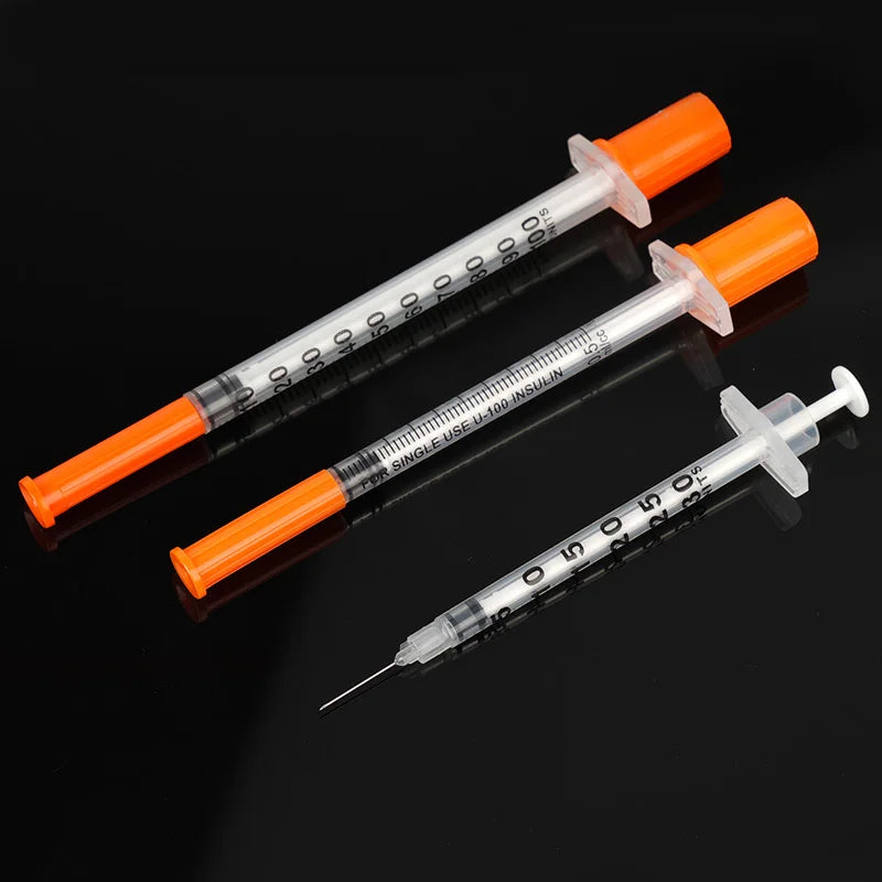 50/100Pcs Veterinary Injector Disposable Poultry Adjustable Continuous Syringe Vaccination Needle Livestock Pig Cow Pet Syringe