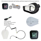 Motorcycle Accessories 12 V Fiber Motorcycle Seat Thermal Winter Heated Pad mat Waterproof Switch Button seat  heating cushions