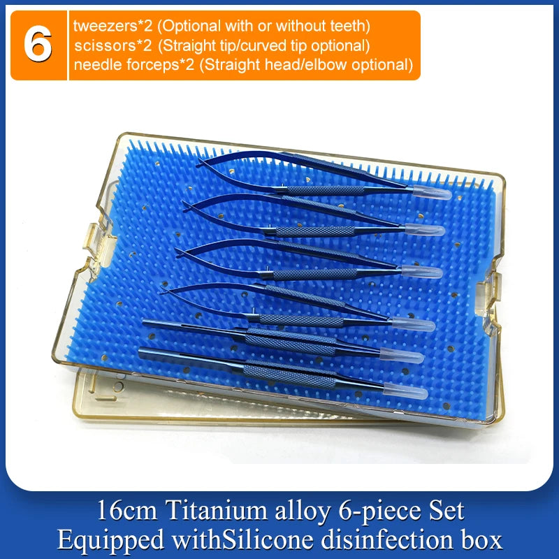 4 Pieces/set Of Ophthalmic Microsurgery Instruments 12/16/18cm Scissors+Needle Holder+tweezers Stainless Steel Surgical Tools