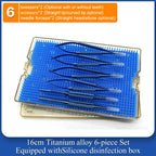 4 Pieces/set Of Ophthalmic Microsurgery Instruments 12/16/18cm Scissors+Needle Holder+tweezers Stainless Steel Surgical Tools