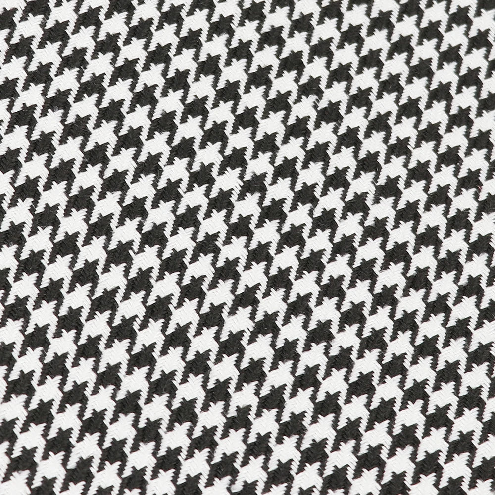 Houndstooth Cotton Linen Upholstery Fabric 1x1.5m Black-White Car Seat Door Panel Headliner