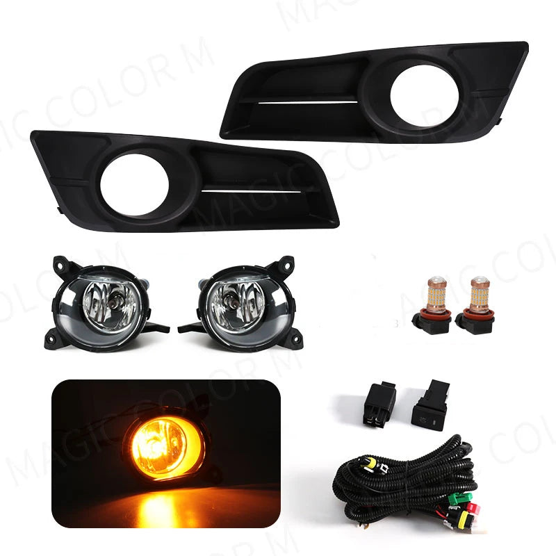 For Toyota Corolla 2004 2005 2006 European Version Fog Lamp DRL Daytime Running Lights Cover Grill Bezel Headlight Foglights 12V