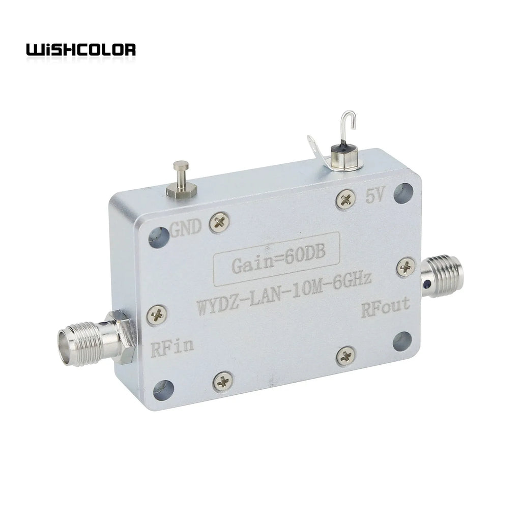 Hamgeek 10MHz-6GHz 60dB High Gain LNA Wideband Amplifier Low Noise Amplifier with SMA Female Connector for RF Signal Drive or RX