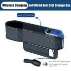 Car Supplies Wireless Charging Car Seat Gap Organizer With 40W USB-C/ Lightning Fast Charge Cable Center Console Storage Box