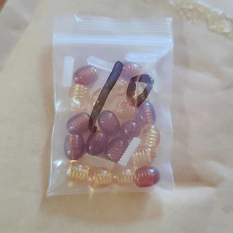5-Pack Amber Plastic Thread Clasps Safety Bead Connector Clasp for Closure Necklace/diy Jewellery Hidden Buckle for Jewelry