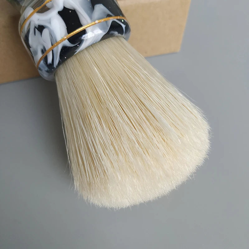 DSCosmetic 30mm Boar Bristle Shaving Brush, Resin Handle Wet Shaving - Black Great Wall