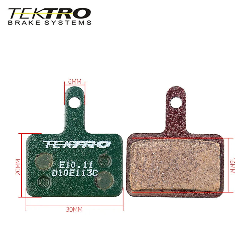 TEKTRO MTB Disc Brake Pads E10.11 High Braking Performance & Low Wear Brake Pad Thickness 2mm Bicycle Accessories
