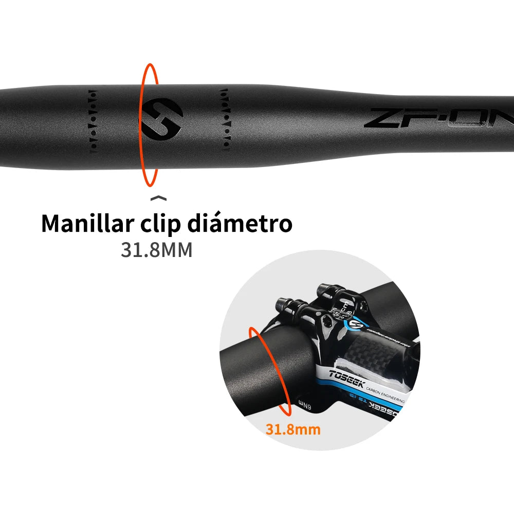 TOSEEK ZF-ONE Mtb Carbon Handlebar Bicycle Handlebar 31.8*580-720/740/760mm Matt Black Handlebars For Mountain Bike Accessories