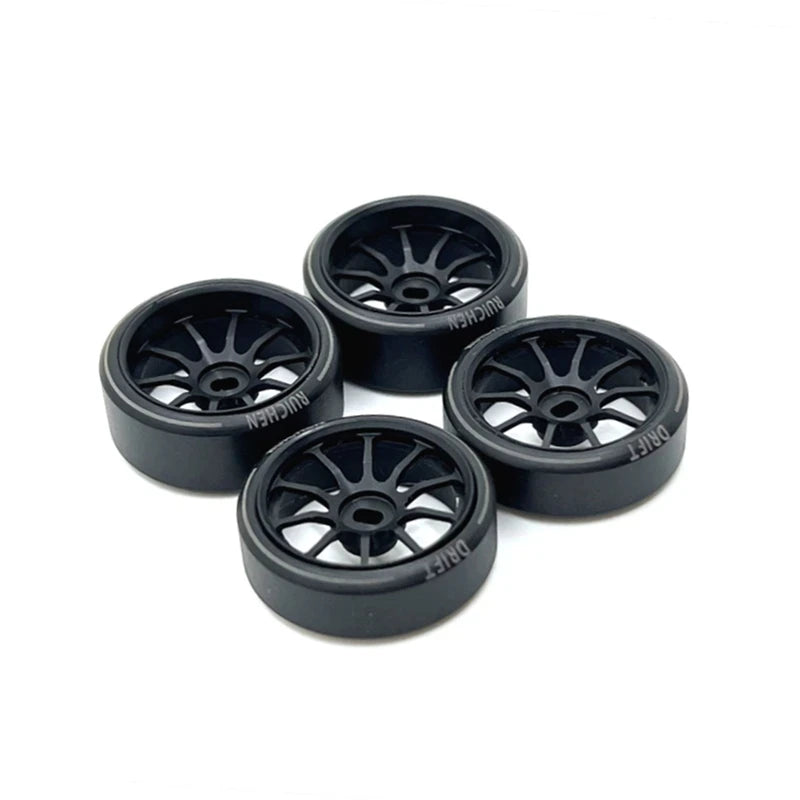 Metal Wheel Hub&Draft Logo Tire for HGD1 MINI-Q MINI-D MINI-Z DRZ 1/28 Wltoys 284131 K969 K979 K989 P929 RC Car Upgrade Wheels