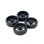 Metal Wheel Hub&Draft Logo Tire for HGD1 MINI-Q MINI-D MINI-Z DRZ 1/28 Wltoys 284131 K969 K979 K989 P929 RC Car Upgrade Wheels