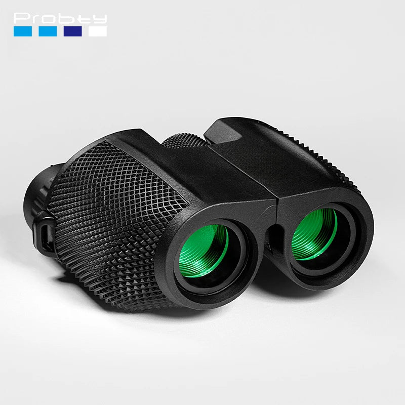 Binoculars 10X25 Long Range Pocket HD Telescope Folding Compact Bak4 Prism Binocular Optical Scope FMC Lens For Hunting