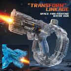 Space Electric Water Gun Energy Ring Burst Transformation LED Lights Large Capacity Full Auto Continuous Fire Squirt Gun Toy