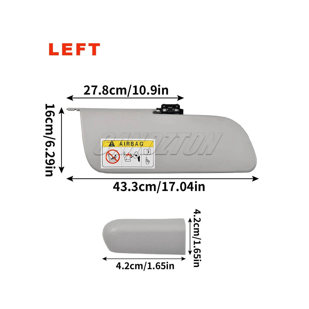 Citroen C3 II Zenith sun visor interior sunshade replacement, left/right options, 1613251480