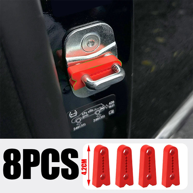 Soft Silicone Auto Door Lock Damper Buffer Pad Shock Absorber Anti Noise Soundproof Gasket Protection Sticker Accessories Kit