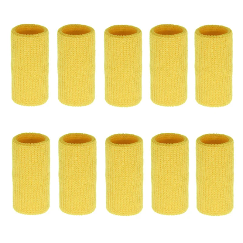 10PCS Elastic Sports Finger Sleeves Arthritis Support Finger Guard Outdoor Gym Basketball Volleyball Finger Protection Corrector