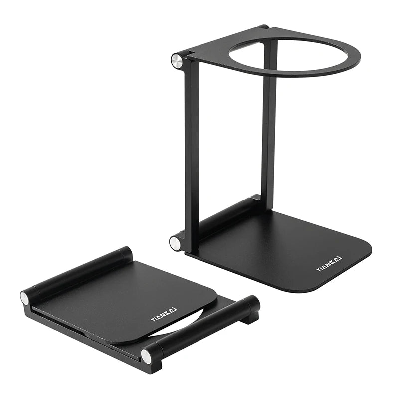Foldable coffee machine stand aluminum alloy drip filter metal espresso machine base suitable for travel, portable home use