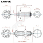 TANKE MTB 120 Click Hub 6 Bearing Bike Front Rear 28 32 36 Holes Disc Brake QR Bicycle mass thunder Noisy Cube 6 Pawl Hubs TH390