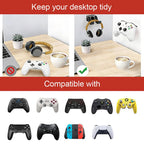 Wall Mount Controller & Headphone Holder Self-Adhesive Bracket, Black/White 1pc-4pc