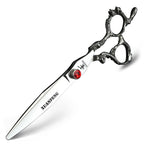 6 "7" Dragon Handle Japanese 440C Steel Barber Scissors Professional Cutting and Thinning Scissors