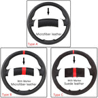 Custom For Mercedes Benz W176 W246 A-Class C-Class W204 C117 C218 X218 W212 C207 Car Steering Wheel Cover Microfiber Leather