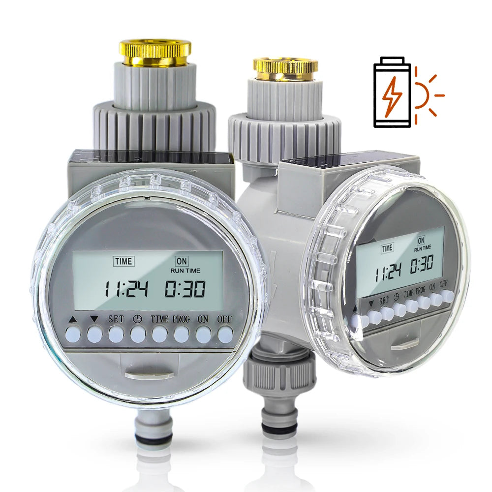 Popular Solar Power Water Timer Irrigation Solenoid Valve Controller Waterproof Power-saving Timer Irrigation Controller System