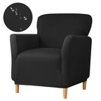 Stretch Spandex Tub Chair Cover Water Repellent Elastic Club Sofa Covers Solid Color Relax Single Armchair Slipcover Bar Counter