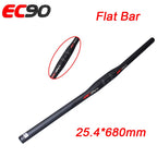 EC90 Carbon Fiber Bicycle Handlebar Ultralight 25.4/31.8mm MTB Handlebar 660/680/700/720/740/760mm Flat/Riser Bar Bike Part