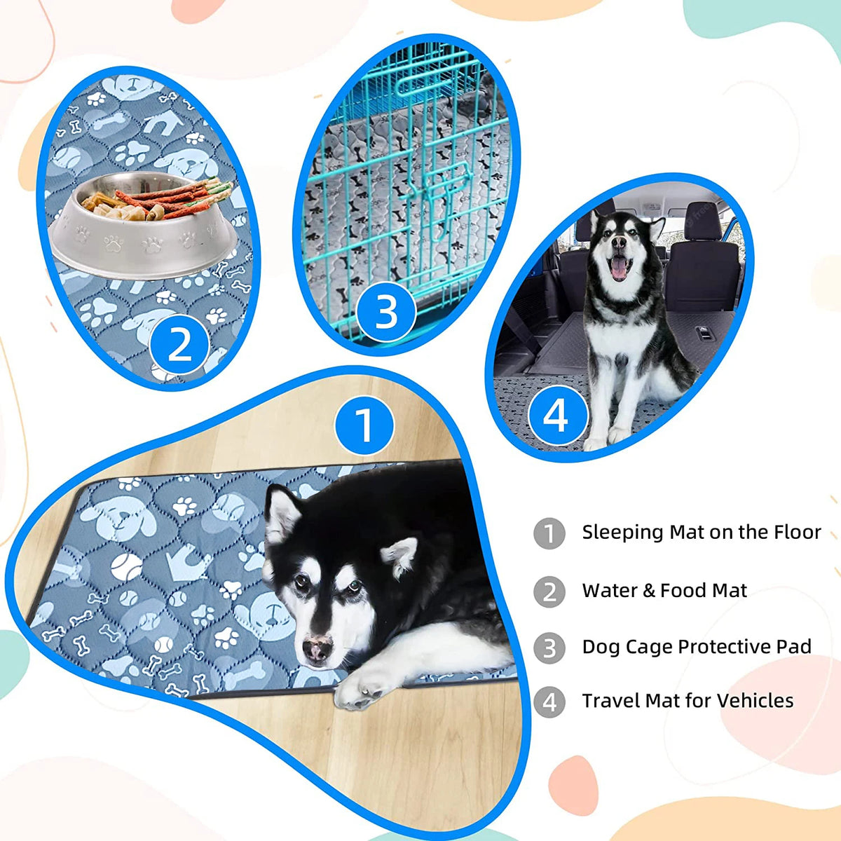 2pcs Large Pet Dog Pee Pads,Reusable Dogs Puppy Pads Pet Training Pads for Dogs, Absorbent and Leak-Proof Whelping Pads winter