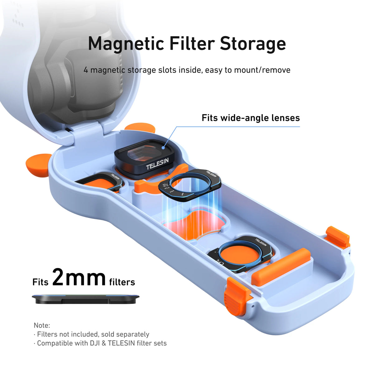 TELESIN DisAdv Mini Storage Protection Bag Carrying Case for DJI OSMO Pocket 3 Crossbody Bag Camera Body Protection Case