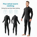 Dry Diving Polar Fleece Liner One Piece Suit Wetsuit Accessories Men Women Thermal Underwear