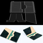YOMDID 5PCS Passport Holder Airline Ticket ID Organizer Acrylic Template DIY Wallet Making Acrylic Mold Leathercraft Supplies