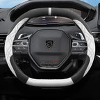 Suede Leather Car Steering Wheel Cover for Peugeot 508 308 SW E-208 208 E-408 408 GT 2021 2022 2023 2024 2025 Auto Accessories