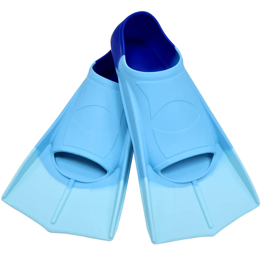 Silicone Swimming Flippers Snorkel Fins Short Frog Shoes Professional Training Breaststroke Scuba Diving Freesnorkel Men Women