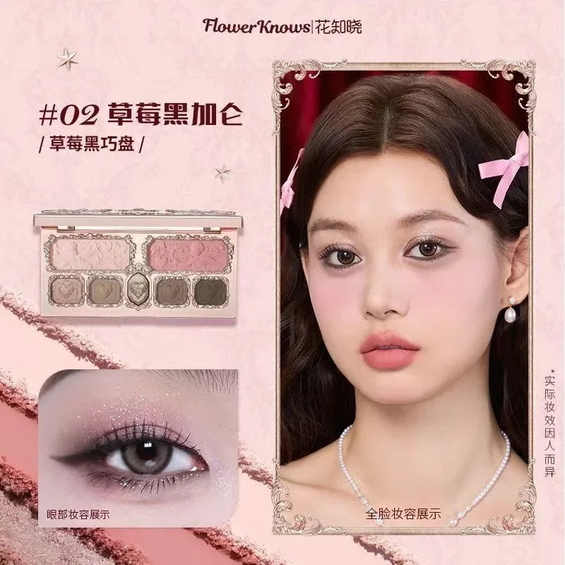 Flower Know Little Angel Nine Color Matte Fine Sparkle Pearl Comprehensive Palette