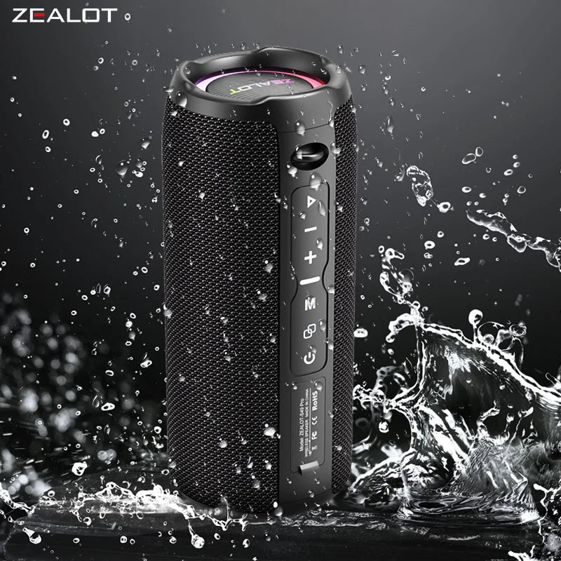 Zealot S49 Pro 20W Wireless Speaker,RGB Light Wireless Hifi Sound quality, Bass Boost，Dual Pairing,3000mAh Battery.