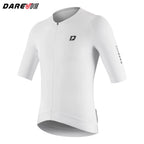 DAREVIE Men's Cycling Jersey DVJ278 Moisture Wicking Anti-Slip Hem, Black/Green/Grey/Red