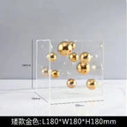 European-style Square Acrylic Cover Ball Ornaments Living Room Porch TV Cabinet Model Room Home High-end Decorations Modern