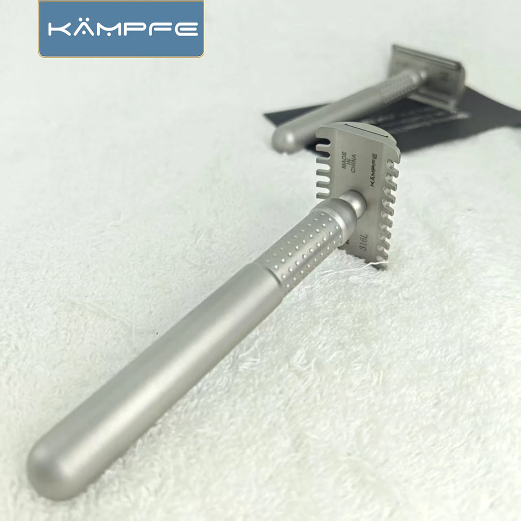 KAMPFE  CNC machining Stainless Steel Safety man shaver Blade Shaving Razors  with and 5 blades Mans tools