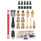 21/30Pcs Bicycle Tire Inflator Tube Needle & Air Hose Adapter Kit - Pump Connectors for Bike Repair & Basketball Valves