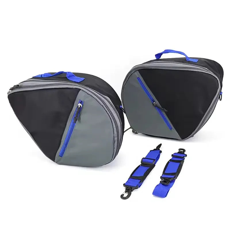 Yamaha Tracer 9 GT Side Case Inner Luggage Bags Expandable, Red/Blue, 1 Pair