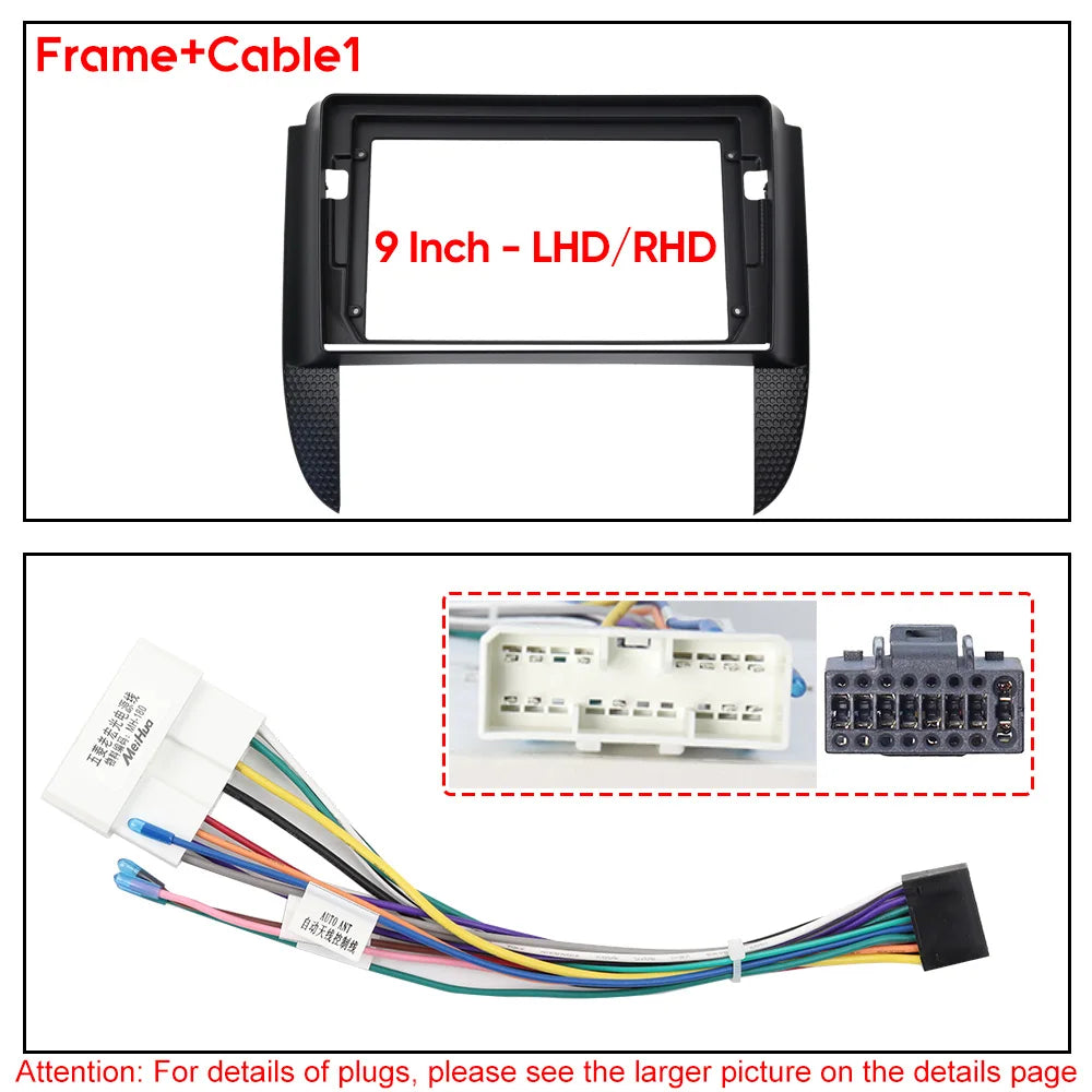 For Chevrolet AVEO 2004-2010 9INCH/LHD/RHD Car radio Dashboard Refitting Installation Frame Stereo Panel Dash Mount Kit Fascia